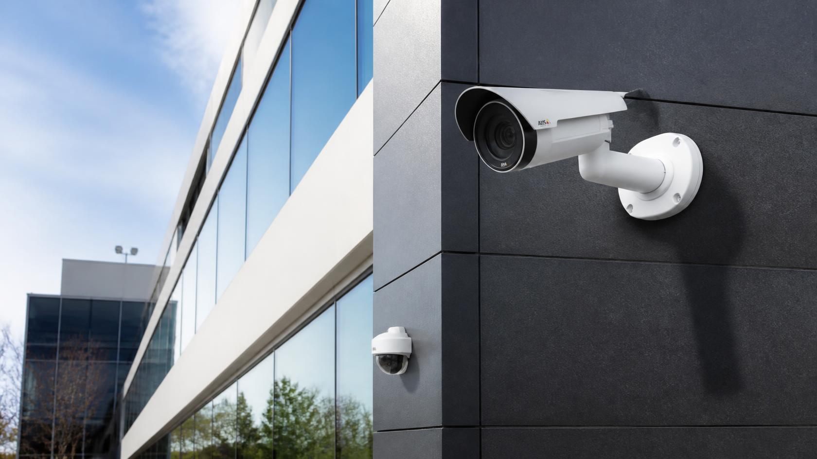 Modern commercial security camera surveillance